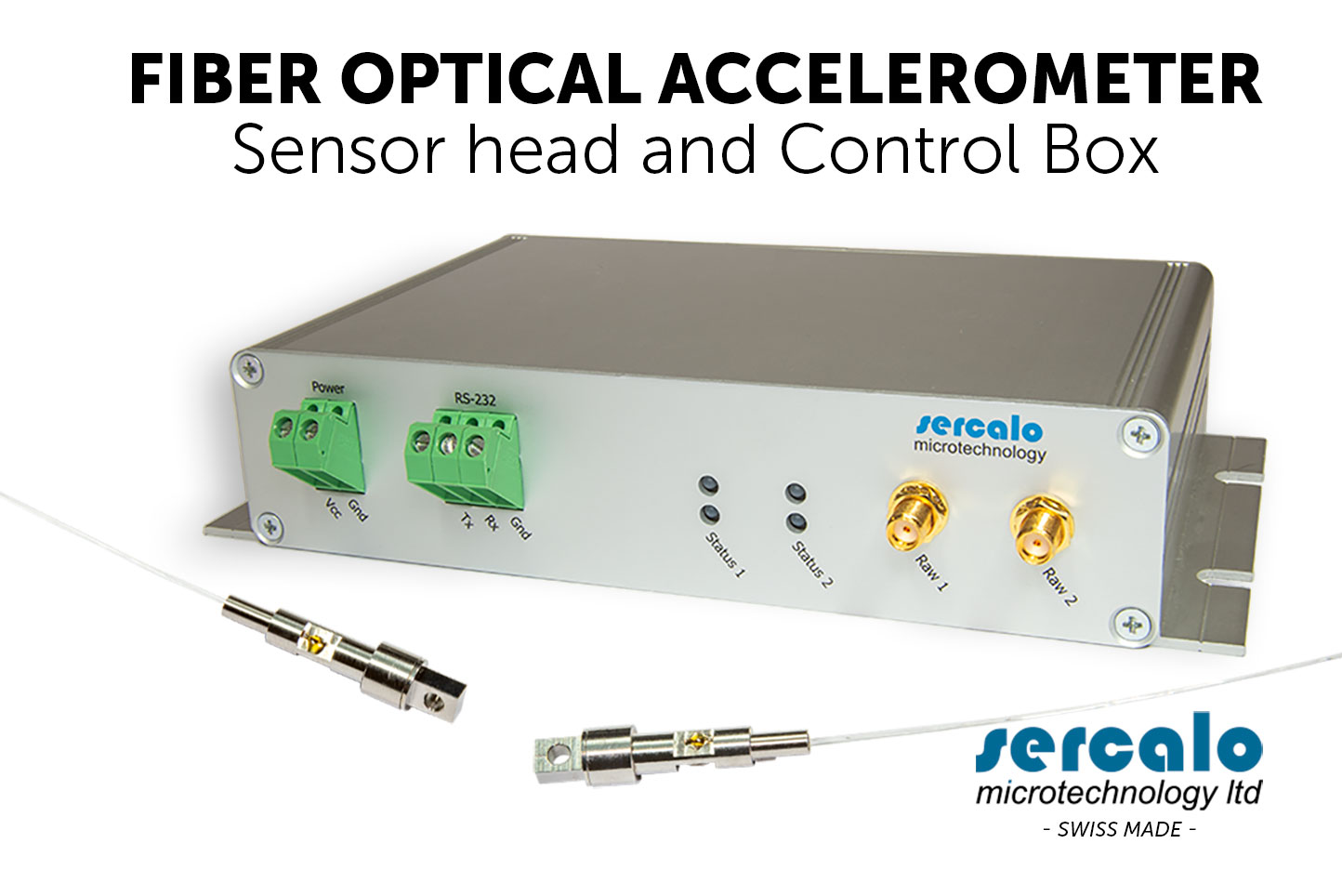 fiber optic accelerometer FOA CONTROL BOX - VIEW FRONT
